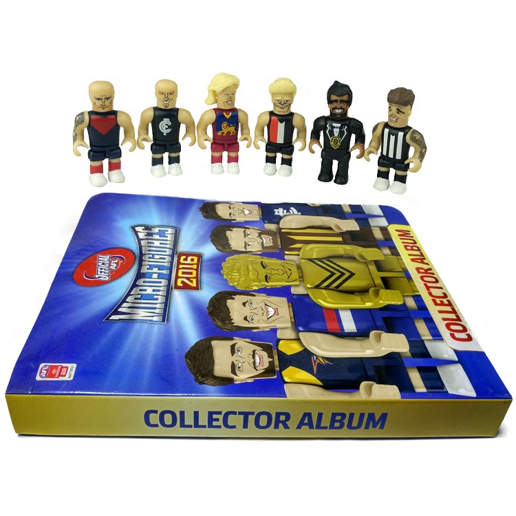 Mini bloques de colección de fútbol en miniatura, juegos de figuras de acción coleccionables hechos a medida, álbum coleccionable