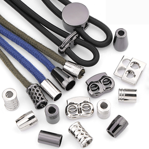 Kẽm hợp kim chuyển đổi kim loại dây rút Stopper niken-miễn phí dây kết thúc với mùa xuân khóa cho giày quần áo xuống May Áo Khoác - Product Image 2
