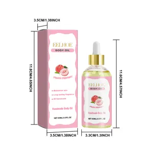 EELHOE Peach Body Oil Reduces rough, dry skin, Brightens, Hydrates and Hydrates Massage Essential Oil