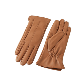 Milidanxue gants en peau de mouton colorés pour femmes mode hiver chaud doublé polaire extérieur en cuir gants en cuir - Product Image 2