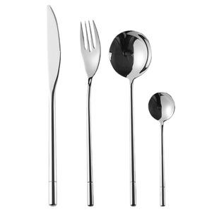 Juego de Cuchillo, Tenedor y Cuchara para Carne de Acero Inoxidable DF 304, Pulido Espejo, Chapado en Oro, Diseño Moderno Minimalista, Estilo Occidental - Product Image 5