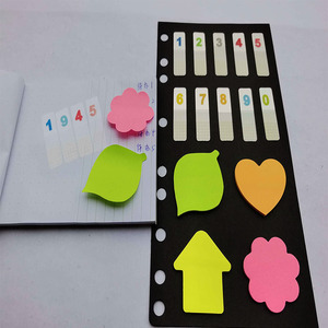 ورق أوفست ملون ذاتي اللصق ، دفتر ملاحظات لاصق متعدد الأغراض ، مجموعة ملاحظات لاصقة مع علامات مؤشر للاستخدام المكتبي والمدرسي - Product Image 4