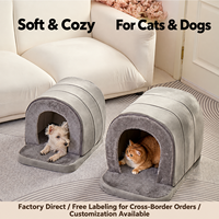Lit orthopédique pour chien, type tente, en mousse alvéolée, amovible, lavable, imperméable, base antidérapante, pour intérieur, 35x22