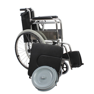 Silla de ruedas manual AUFU FS609LU de aleación de aluminio con asiento de inodoro para ancianos y discapacitados - Product Image 5