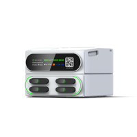 Station de recharge empilable pour téléphones portables à 4 emplacements avec banque d'alimentation OEM intégrée pour distributeurs automatiques à charge rapide