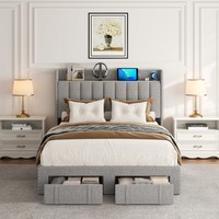 Luxuriöses Premium Verstellbares Konvertierbares Niedrigprofil-Polsterbett Weißes Samt-Bett mit Weicher Oberfläche Langlebiges Montiertes Kingsize-Bett