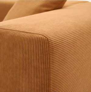 Sofá Tapizado Cuadrado Naranja de Alta Calidad con Relleno de Esponja Comprimida para Apartamentos y Villas, Venta al Por Mayor de Fábrica - Product Image 4