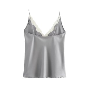 Ropa de Mujer MYST&ZA, Invierno 2025, Nueva Camisola de <span class=keywords><strong>Seda</strong></span> y Satén con Ribete de Encaje, Modelo Xiaogan, Versátil y a la Moda, 1067261 - Product Image 6