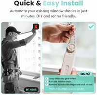 Contrôleur de store intelligent Zigbee 3.0 sans fil avec batterie rechargeable pour Apple HomeKit
