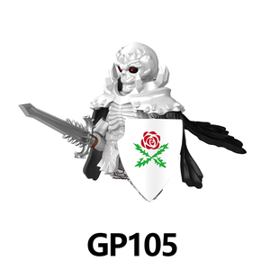Blocs de construction MOC <span class=keywords><strong>Berserk</strong></span>, figurine d'action miniature Guts, modèle d'assemblage de chevalier aux armures, squelette, modèle d'affichage, jouets d'anime, cadeau - Product Image 2