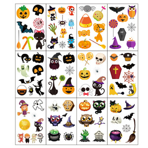 Regali personalizzati viso mano mano cartone animato Halloween impermeabili divertenti tatuaggi temporanei tesoro pirata <span class=keywords><strong>tatuaggio</strong></span> per bambini - Product Image 3