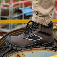 Chaussures de sécurité de travail pour hommes AIMBOO, respirantes, à embout en acier, anti-écrasement, Zapato De Seguridad