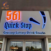 Enseigne LED rétroéclairée 3D personnalisée pour devanture de magasin, bureau, entrée de commerce, affichage mural extérieur du logo