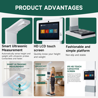 Báscula Médica Ultrasónica de Alta Calidad Beryl para Medir Peso, Altura e IMC, Báscula Digital para Humanos con Rango de Peso: 5 - 500 kg