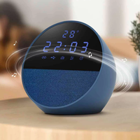 Haut-parleur Bluetooth à affichage numérique avec fonction de minuterie, prise en charge de la carte SD, radio FM et mode d'appairage stéréo à double haut-parleur