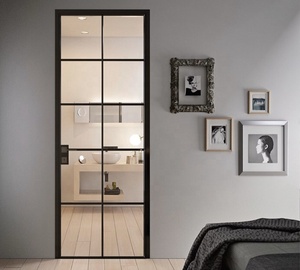 Steel <b>Frame</b> Glass Door - Modern Hinged Interior/Exterior - Product Image 4