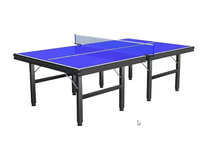 Ensemble de table de tennis de table d'intérieur pliable portable de 18mm d'épaisseur avec filet de boules de cadre en métal écologique