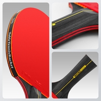 Ensemble de raquettes de tennis de table personnalisées Boli, raquette de ping-pong professionnelle en bois 7 plis pour l'entraînement