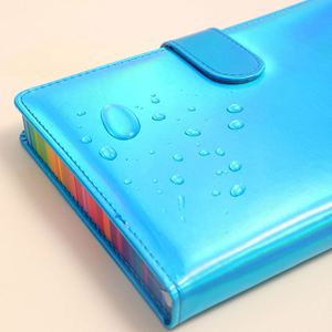 Carnet A5 en cuir PU imperméable, imprimé au laser, avec reliure cousue, pour l'école et la pratique, multicolore, motif tissu exquis - Product Image 4
