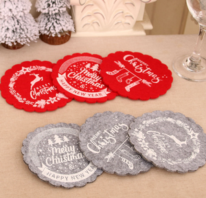Dessous de verre de Noël en feutre de haute qualité en demande pour une utilisation au festival de Noël - Product Image 1