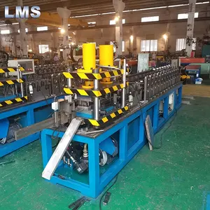 LMS Machine de formage de rouleaux de canaux télescopiques à charnière bidirectionnelle Machine de fabrication de rails coulissants à fermeture souple avec poinçonnage hydraulique