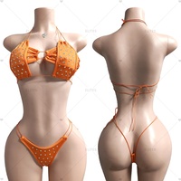 ELITES - Traje de Baño de una Pieza con Superficie Brillante y Elástica, Ropa de Baile Exótica, Lencería, Bikini