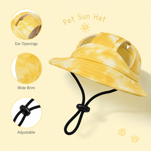 Cotton Print Adjustable Cut Leisure Style Outdoor Hat Sport All Seasons Cap for Small Medium Large <b>Dogs</b> - Product Image 4