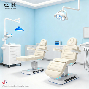 Lettino Estetico Elettrico Bianco con 4 Motori, Regolabile per Trattamenti Viso e Ciglia, per Spa, Salone e Centro Estetico con Luce Ambientale - Product Image 5