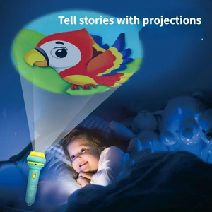 Christmas Best Gift for Kids Cute Children Projection Flashlight Toy Bedtime Early Education Cartoon Pattern Toys <strong>Torch</strong> Light - Product Image 6
