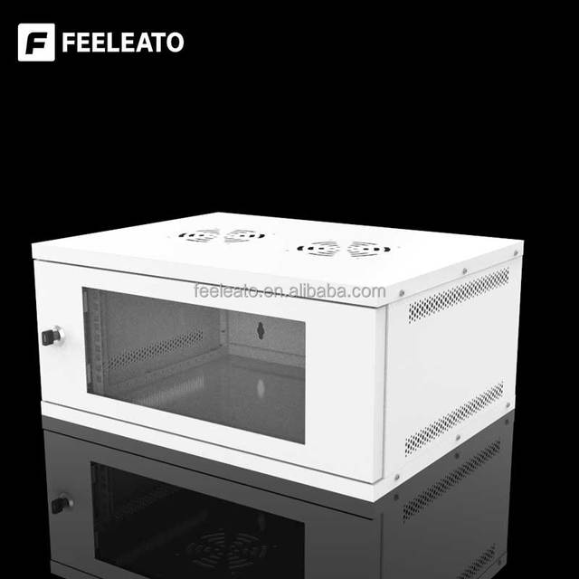 Wall Mounted 19-Inch Server Rack SPCC Steel Data Center Cabinet Tempered Glass Door 4U-12U Mounting Box Chassis Enclosure Stock