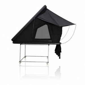 Tente de toit rigide pliable 4x4, grand espace, noire, imperméable, en aluminium, pour camping - Product Image 1