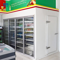 Ruang Pendingin Susu & Minuman Copeland Compressor dengan Pintu Kaca untuk Penyimpanan & Penjualan Produk Susu & Minuman Ringan