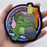 Écussons tactiques personnalisés en PVC, logo en caoutchouc 3D gaufré, badge auto-agrippant, applique imperméable pour sacs à dos, vestes et vêtements d'extérieur
