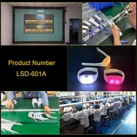 Bracelet LED promotionnel pour événements, contrôle DMX 433, 15 couleurs, réglable, souple, rechargeable, étanche