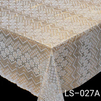 Nappe de table moderne de luxe en plastique imperméable et réutilisable, motif floral à carreaux, avec estampage doré, largeur 137 cm, longue nappe en dentelle