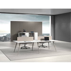 Bureau moderne et durable en bois Bureau de poste de travail pour le personnel Mobilier modulaire ouvert - Product Image 2