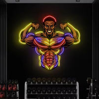 Enseigne au néon haltère haltère rose personnalisé Gym lettre néon pour décor Club fête Bar Fitness Club décor LED enseigne au néon