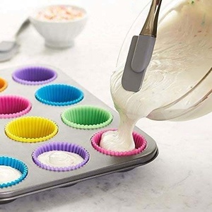 Custom Logo Heat Resistant Easy Release Silicone Oven Mitt Cupcake Mold <b>Set</b> OEM ODM Reusable Easy Clean Baking Tools Packaging - Product Image 5