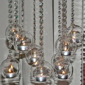 Nordic Art conico di vetro portacandele artigianato per decorazioni per la casa porta candele in vetro vacanza