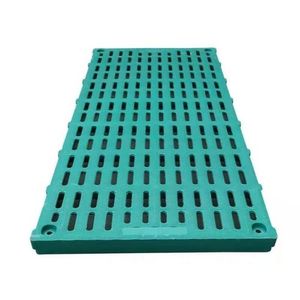 Rejilla de resina <span class=keywords><strong>BMC</strong></span> para jaulas de parideras, suelo perforado para drenaje de estiércol, alfombrillas de placa perforada para granjas de cerdos, precio de fábrica - Product Image 1