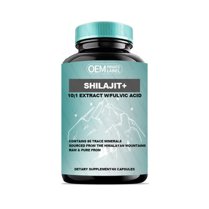 Comprimés de Shilajit OEM riches <span class=keywords><strong>en</strong></span> acide humique et <span class=keywords><strong>en</strong></span> 85 minéraux pour améliorer la force masculine, capsules de Shilajit - Product Image 1