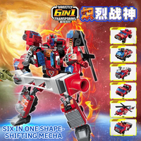 496 pièces 6in1 blocs de construction Robot jouet cadeau ville ingénierie voiture camion constructeur briques jouets pour enfants