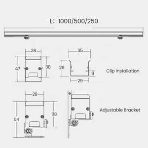 Barra de Luz LED Lineal de Aluminio IP66 de 12W 250mm/500mm/1000mm para Iluminación Exterior de Edificios - Product Image 4