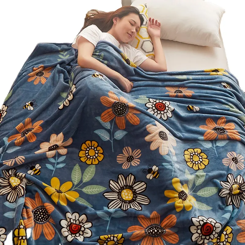 wholesale custom soft nordic style printed queen king size sleeping airplane outdoor travel warm flannel fleece blanket