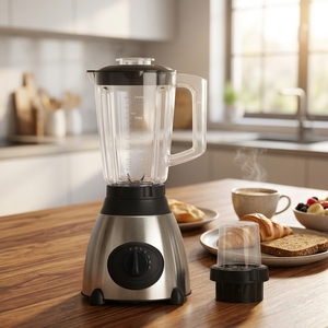 Mixeur Électrique Commercial Portable 2-en-1, Appareil de Cuisine pour Jus de Fruits, Smoothies, Mélangeur Alimentaire et Broyeur - Product Image 4