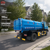 Мусоровоз с крюковым погрузчиком RHD, 12 м³, Dongfeng D530, 190 л.с., Евро-3, колесная база 4500 мм, полная масса 18 т, 4x2, механическая коробка передач, поворотный кран