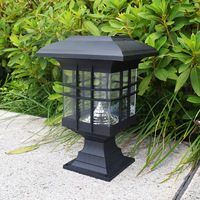 Lampe solaire extérieure pour poteau, étanche, lampe à pilier, lumière LED solaire pour pelouse, jardin, cour