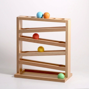 Rampe Montessori labyrinthe piste <span class=keywords><strong>de</strong></span> course petite balle tracker boule en bois goutte bois éducatif marbre course jouet <span class=keywords><strong>pour</strong></span> bébé et tout-petit - Product Image 2