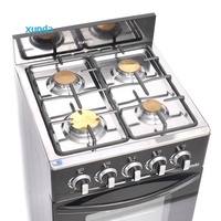 Cuisinière à gaz Xunda 4 brûleurs avec plaque de cuisson et four à pâtisserie Gazinière et four à gaz