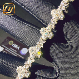 Pulsera de Lujo de 10MM, Estilo Hip Hop, Plata de Ley 925 con Moissanita, Certificación GRA, Joyería Fina, Cadena Cubana - Product Image 3